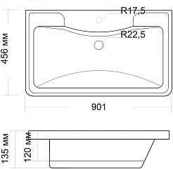 Grossman Тумба с раковиной Адель 90 подвесная белая – фотография-9